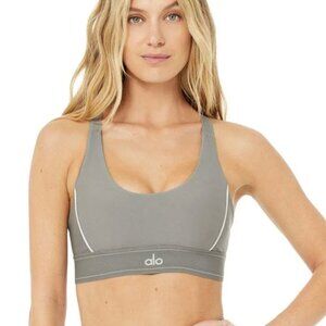 Alo Yoga Airlift Suit Up Bra in Steel